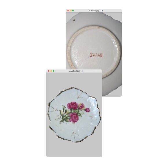 Set of 3 Antique Beautiful Trinket Dishes English, French, and Japanese Lot - Picture 3 of 8